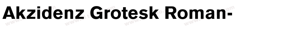 Akzidenz Grotesk Roman字体转换